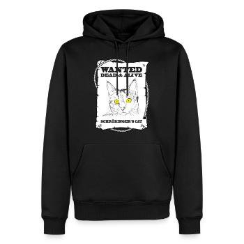 Wanted Dead &; Alive - Schrödingers Katze - Männer Premium Bio Hoodie - Schwarz - Vorne - Nico (187cm)