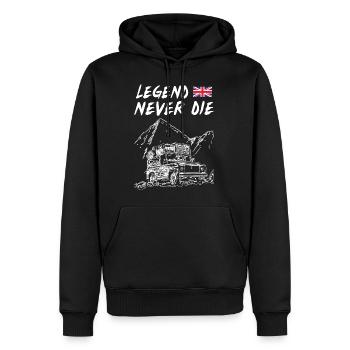 La légende de Landy ne meurt jamais - Sweat à capuche Premium bio Homme - noir - Devant - Nico (187cm)