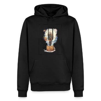 Possibilities Black - Men’s Premium Organic Hoodie - black - Front - Nico (187cm)