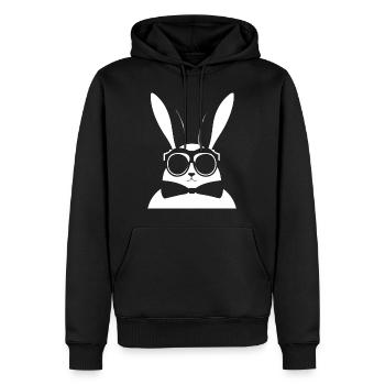 Funny Rabbit Sunglasses Cool Sunglas Rabbit - Men’s Premium Organic Hoodie - black - Front - Nico (187cm)