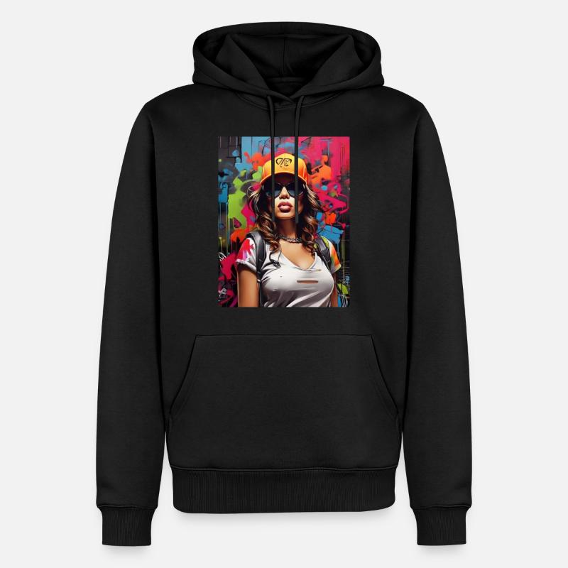 Graffiti style - Sweat à capuche Premium bio Homme - noir