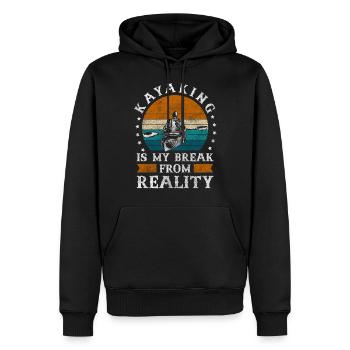 Rudern Wassersport Kraft - Männer Premium Bio Hoodie - Schwarz - Vorne - Nico (187cm)