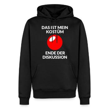 Faschingsmuffel Kein Kostüm lustige Sprüche Clown - Männer Premium Bio Hoodie - Schwarz - Vorne - Nico (187cm)