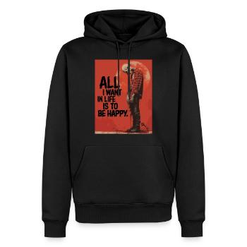 All I Want Clown - Skull, Skelett, Totenkopf - Männer Premium Bio Hoodie - Schwarz - Vorne - Nico (187cm)
