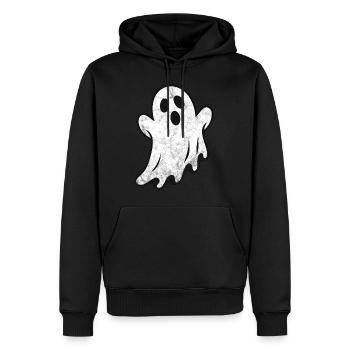 Geist - Männer Premium Bio Hoodie - Schwarz - Vorne - Nico (187cm)