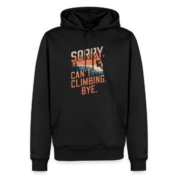 Klettern Freeclimbing felsklettern Spruch - Männer Premium Bio Hoodie - Schwarz - Vorne - Nico (187cm)