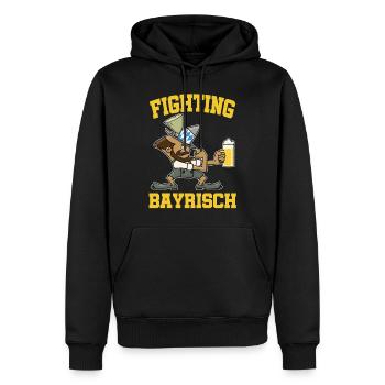 Fighting bayrisch Mass 2024 - Männer Premium Bio Hoodie - Schwarz - Vorne - Nico (187cm)