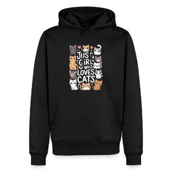 Dicton de chats mignons pour les femmes et les filles - Sweat à capuche Premium bio Homme - noir - Devant - Nico (187cm)