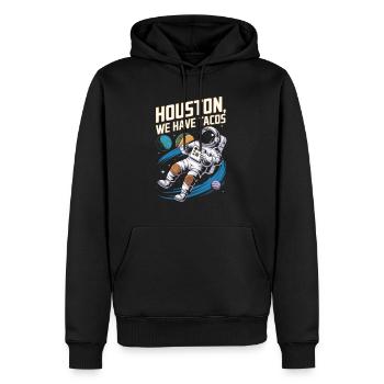 Astronaut Tacos - Männer Premium Bio Hoodie - Schwarz - Vorne - Nico (187cm)