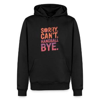 Handball vintage Spruch - Männer Premium Bio Hoodie - Schwarz - Vorne - Nico (187cm)