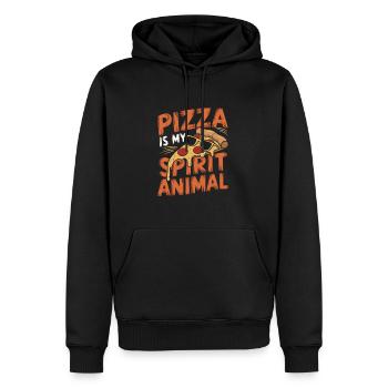 Lustiger Pizza Spruch Pizza Liebhaber - Männer Premium Bio Hoodie - Schwarz - Vorne - Nico (187cm)
