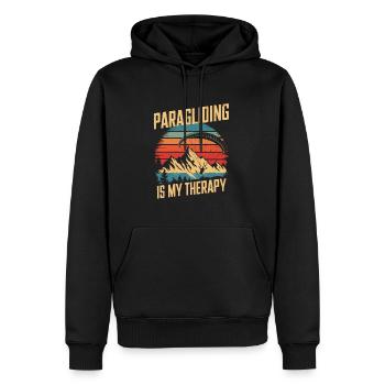 Paragliding Paragliding vintage - Men’s Premium Organic Hoodie - black - Front - Nico (187cm)