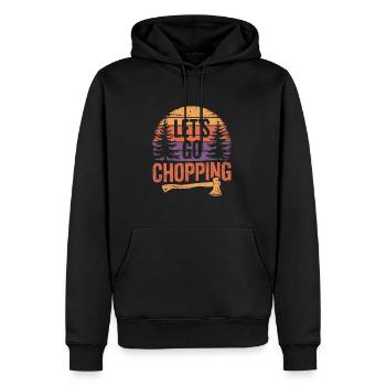 HolzfällerHolz hacken Baumfäller - Männer Premium Bio Hoodie - Schwarz - Vorne - Nico (187cm)