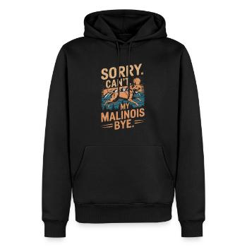 Berger Malinois Belge Dicton Vintage - Sweat à capuche Premium bio Homme - noir - Devant - Nico (187cm)