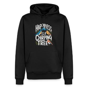 Observation des oiseaux, Oiseaux, Nature, Randonnée, Camping - Sweat à capuche Premium bio Homme - noir - Devant - Nico (187cm)