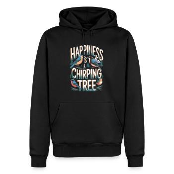 Observation des oiseaux, Oiseaux, Nature, Randonnée, Camping - Sweat à capuche Premium bio Homme - noir - Devant - Nico (187cm)