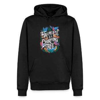 Observation des oiseaux, Oiseaux, Nature, Randonnée, Camping - Sweat à capuche Premium bio Homme - noir - Devant - Nico (187cm)