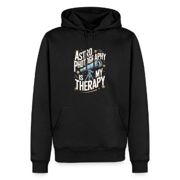 Astrofotografie Teleskop Astronomie - Männer Premium Bio Hoodie - Schwarz - Vorne - Nico (187cm)