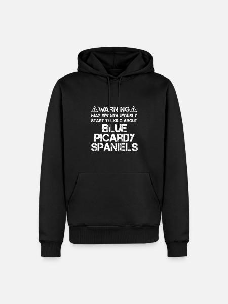 Blue Picardy Spaniel - Männer Premium Bio Hoodie - Schwarz