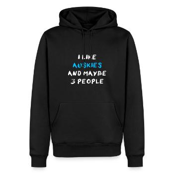 Ausky - Men’s Premium Organic Hoodie - black - Front - Nico (187cm)