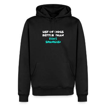 Blue Spaniels - Männer Premium Bio Hoodie - Schwarz - Vorne - Nico (187cm)