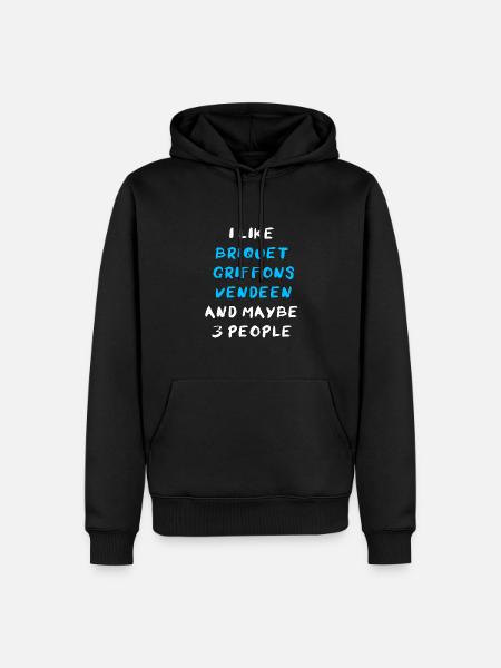 Briquet Griffon Vendeen - Männer Premium Bio Hoodie - Schwarz