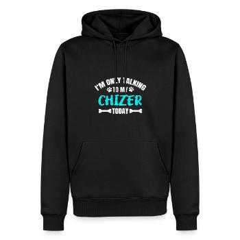 Chizer - Men’s Premium Organic Hoodie - black - Front - Nico (187cm)