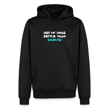 Chipits - Sweat à capuche Premium bio Homme - noir - Devant - Nico (187cm)