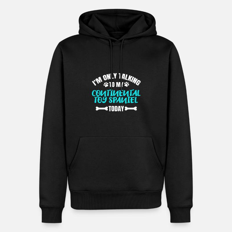 Épagneul jouet continental - Sweat à capuche Premium bio Homme - noir