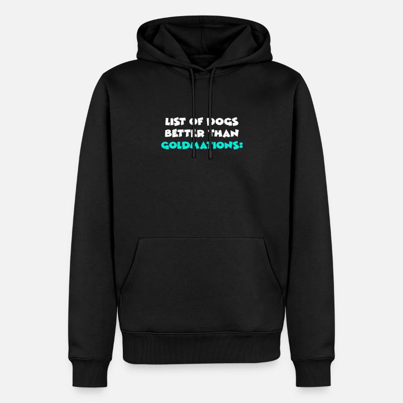 Goldmations - Sweat à capuche Premium bio Homme - noir