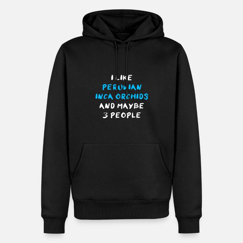 Peruvian Inca Orchid - Männer Premium Bio Hoodie - Schwarz
