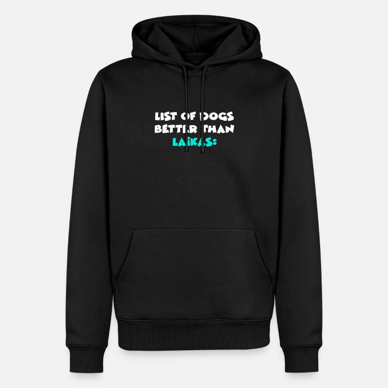 Les Laikas - Sweat à capuche Premium bio Homme - noir