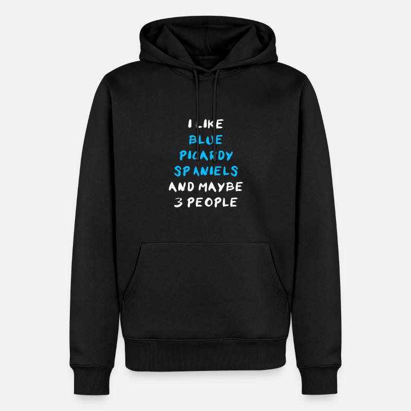 Épagneul bleu picarde - Sweat à capuche Premium bio Homme - noir
