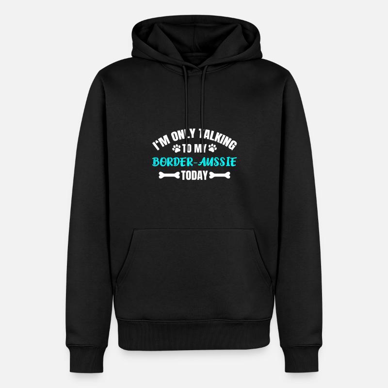 Border-Aussie - Männer Premium Bio Hoodie - Schwarz