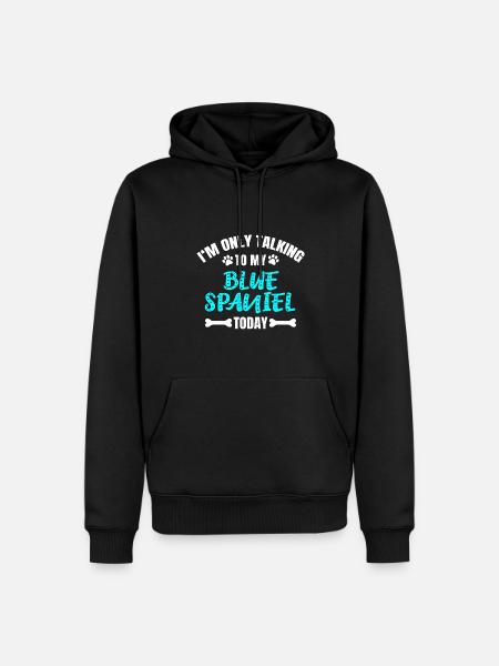 Blue Spaniel - Men’s Premium Organic Hoodie - black