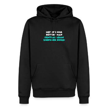 Central Asian Shepherd Dogs - Männer Premium Bio Hoodie - Schwarz - Vorne - Nico (187cm)