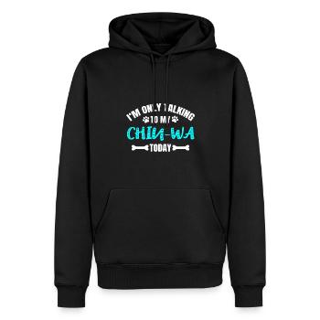 Chin-Wa - Sweat à capuche Premium bio Homme - noir - Devant - Nico (187cm)