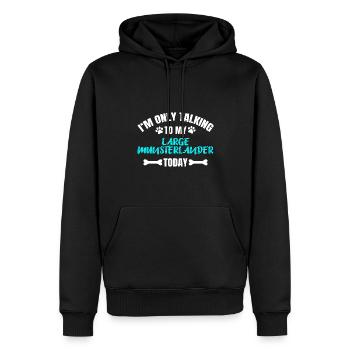 Large Munsterlander - Men’s Premium Organic Hoodie - black - Front - Nico (187cm)