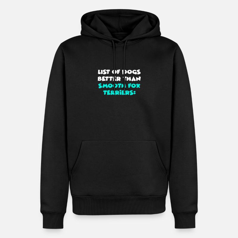 Smooth Fox Terriers - Männer Premium Bio Hoodie - Schwarz