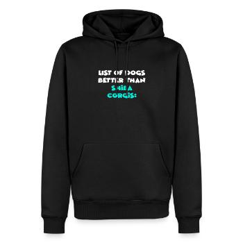 Shiba Corgis - Men’s Premium Organic Hoodie - black - Front - Nico (187cm)