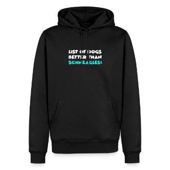 Schneagles - Sweat à capuche Premium bio Homme - noir - Devant - Nico (187cm)