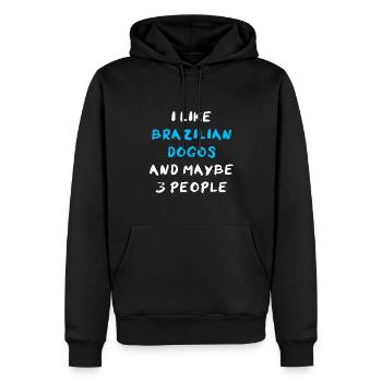 Brazilian Dogo - Männer Premium Bio Hoodie - Schwarz - Vorne - Nico (187cm)