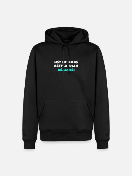 Beacols - Männer Premium Bio Hoodie - Schwarz