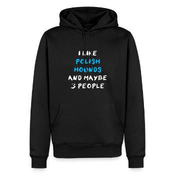 Polish Hound - Männer Premium Bio Hoodie - Schwarz - Vorne - Nico (187cm)