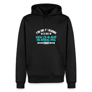 Chien de tête de Nouvelle-Zélande - Sweat à capuche Premium bio Homme - noir - Devant - Nico (187cm)