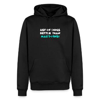 Épingles Malti - Sweat à capuche Premium bio Homme - noir - Devant - Nico (187cm)