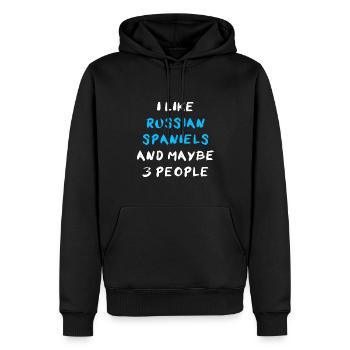 Russian Spaniel - Männer Premium Bio Hoodie - Schwarz - Vorne - Nico (187cm)