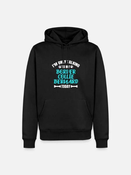 Border Collie Bernard - Männer Premium Bio Hoodie - Schwarz