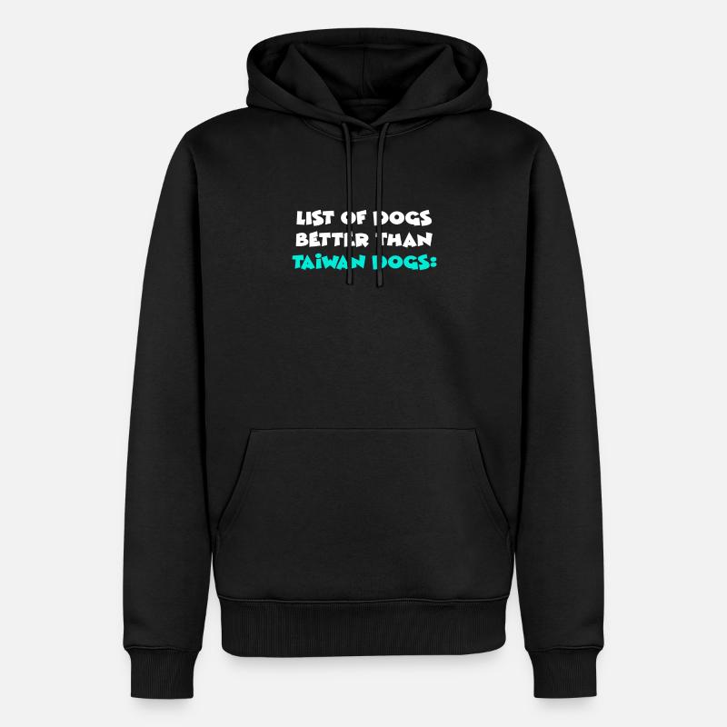 Chiens de Taïwan - Sweat à capuche Premium bio Homme - noir