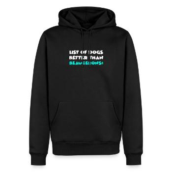 Beaucerons - Männer Premium Bio Hoodie - Schwarz - Vorne - Nico (187cm)